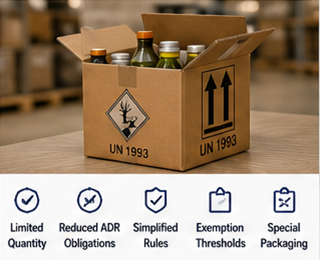 ADR:n pienmääräisten vaarallisten aineiden kuljetusten vapautukset pakettiautoille ja kuorma-autoille