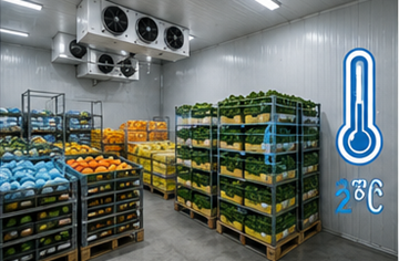 Kylmävarasto elintarvikkeille, lääkkeille ja lämpötilasäädellylle logistiikalle