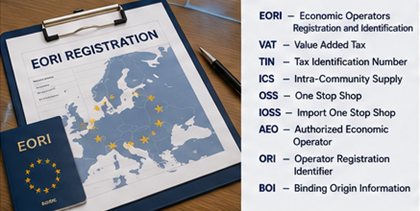 Kansainväliset tullilyhenteet ja EORI-kauppadokumentaatio Euroopan tuonti- ja vientitoimintoihin