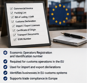 Euroopan tullirekisteröinti ja EORI-numero kansainvälisessä logistiikassa