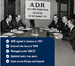 ADR-määräysten ja vaarallisten aineiden kuljetuksen historiallinen kehitys Euroopassa