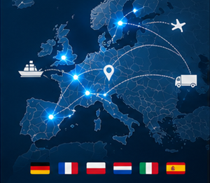 Kansainvälisen kuljetuksen seuranta Euroopan maissa logistiikkareitteineen ja tullitoimintoineen