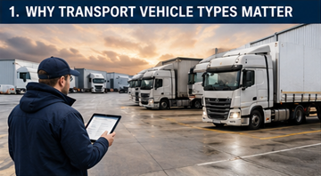 Logistiikkapäällikkö valitsee Euroopassa kuorman toimitukseen sopivaa ajoneuvotyyppiä