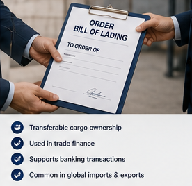 Kansainvälisen kaupan rahoitus ja Order Bill of Lading -asiakirja rahtikuljetuksessa
