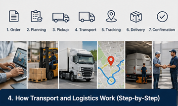 Kuljetusprosessi vaihe vaiheelta noudosta toimitukseen – logistiikan työnkulku