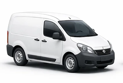 Kuljetusyritys Pieni pakettiauto Renault Kangoo sisään København Tanska