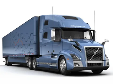 Kuljetusyritys Puoliperävaunu Volvo VNL sisään Berlin Saksa
